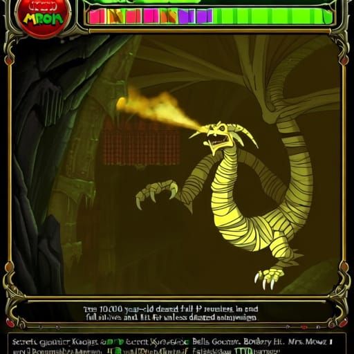 Undead Dragon Final Boss in Gothic Horror Style