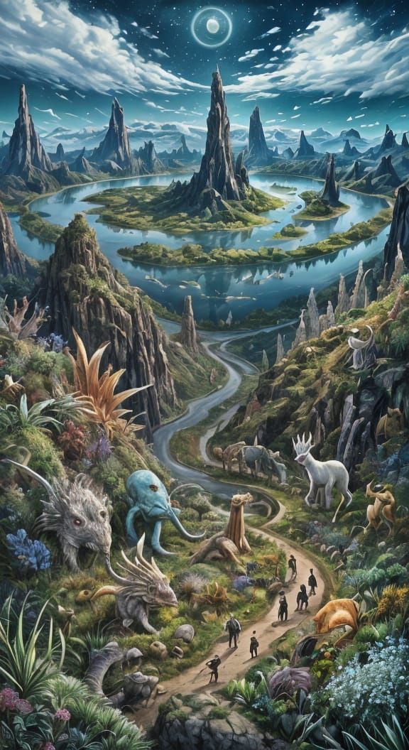 Surreal Ecosystem of Bizarre Animals and Geology