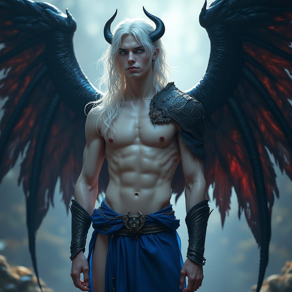 Slender Incubus in Dark Gothic Fantasy Style