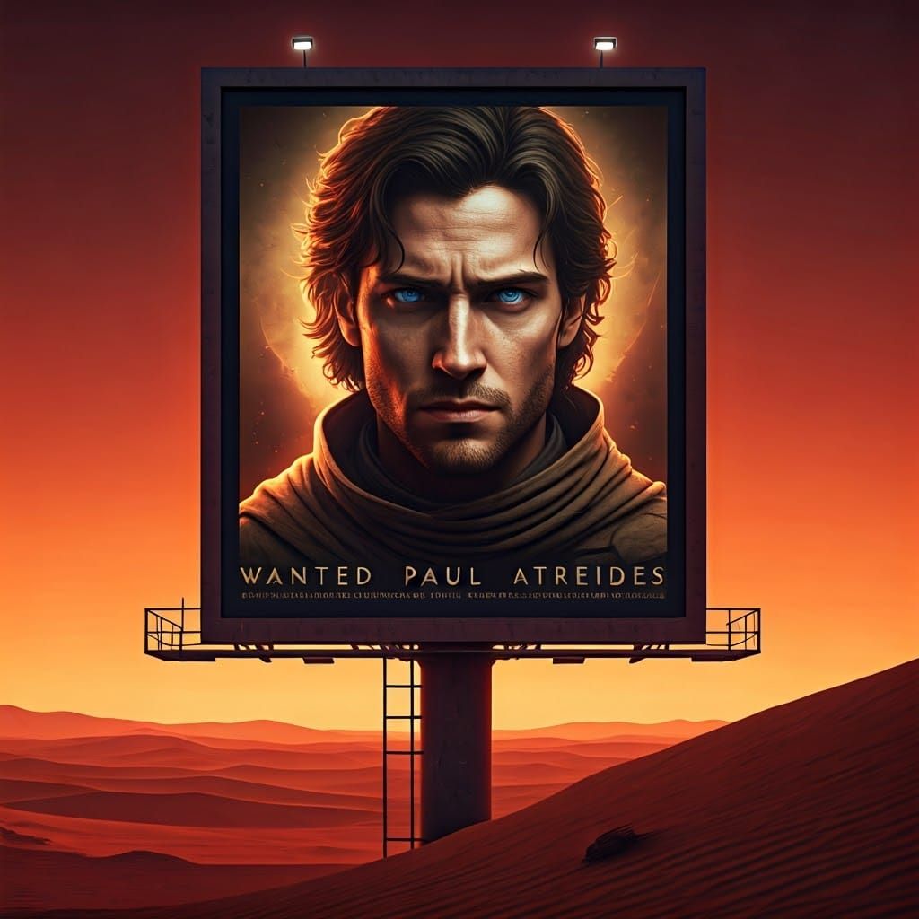 Wanted: Paul Atreides in Arid Desert Landscape