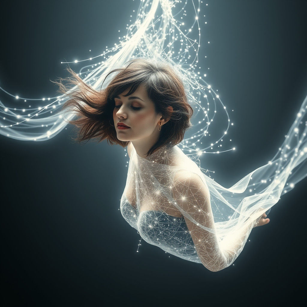 Woman in Cosmic Energy Field: A Fusion of Science and Mystic...