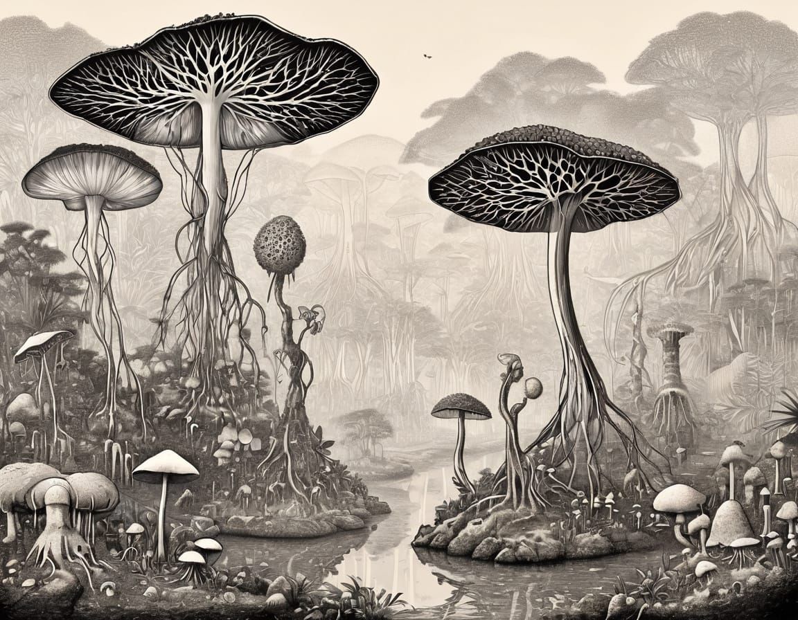 Fantastical Xenobiology: Surreal Creatures in Abstract Line ...