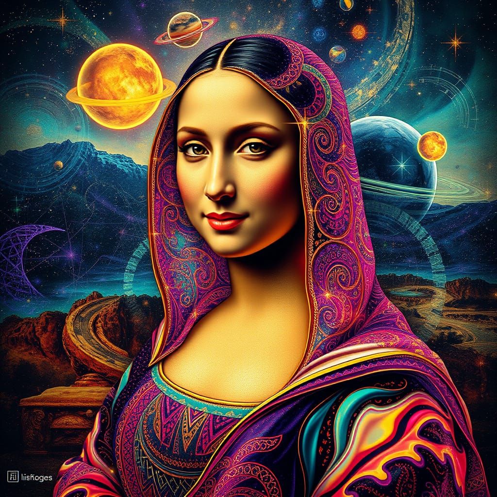 Cosmic Enigma in Iridescent Splendor