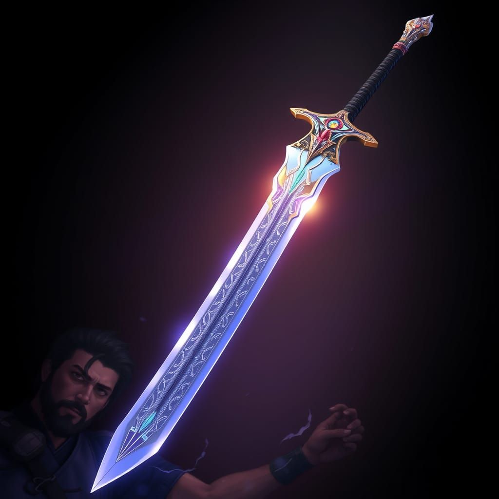 Ethereal Fantasy Sword in Anime JRPG Style