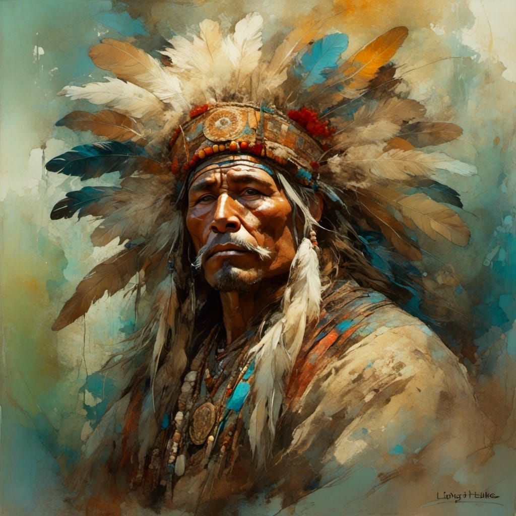 Native American Indian portrait, Hollow Horn Bear, A Brulé Man, 1907