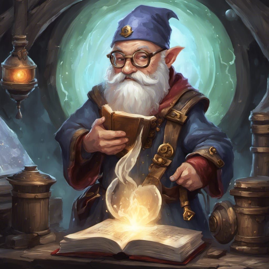 Gnome Tech Mage Creates Magic Portals