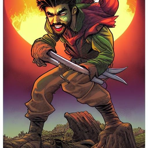 Jacksepticeye as Rat King in Comic Book Style