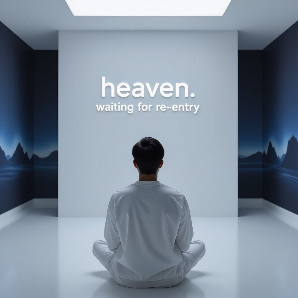 Minimalist White Room: Waiting for Re-entry