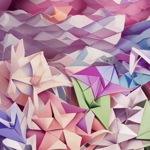 Origami Papercraft in Anime Style