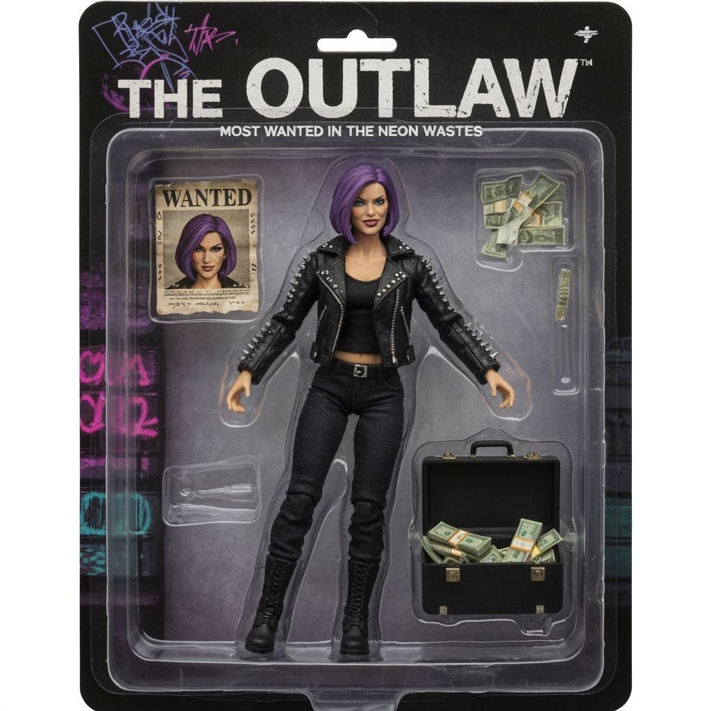Cyberpunk Outlaw Action Figure Collectible 90s Style