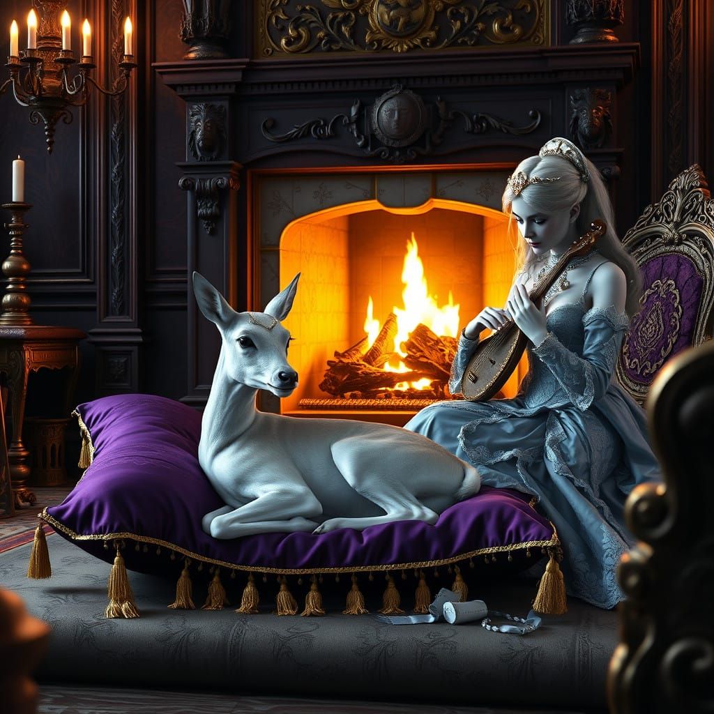 Enchanted Noble Estate Scene in Grand Style