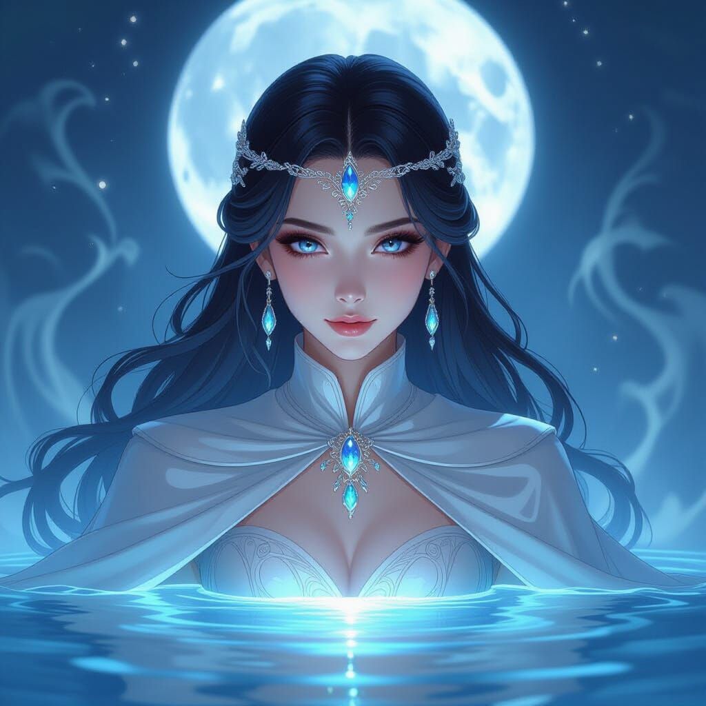 Stained Glass Empress in Anime Style