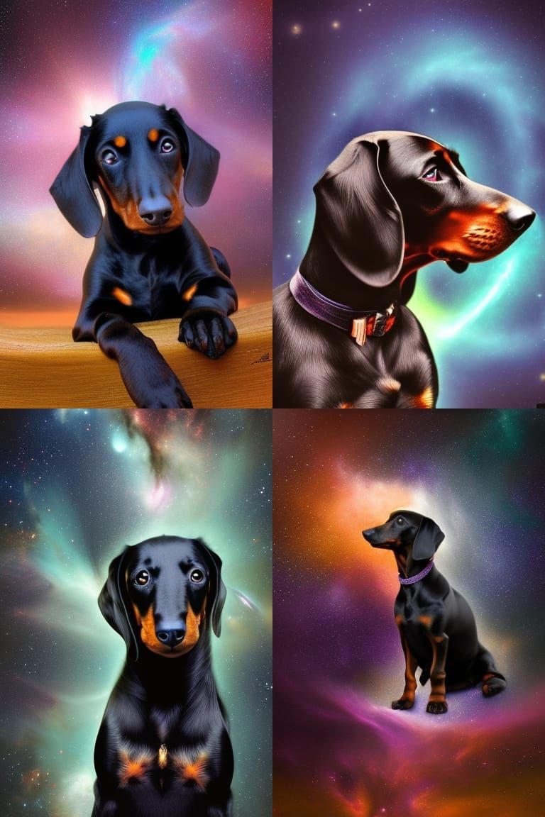 Brilliant Black Dachshund dog