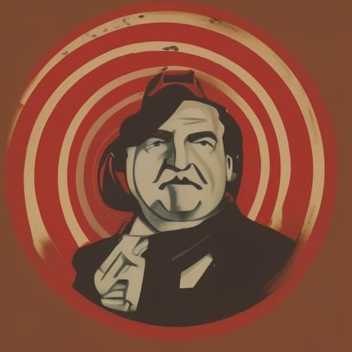 Post-War Stalinist Propaganda Poster, Sharp Focus