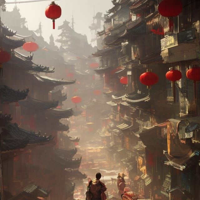 Apocalyptic Chinese Neighborhood Concept Art