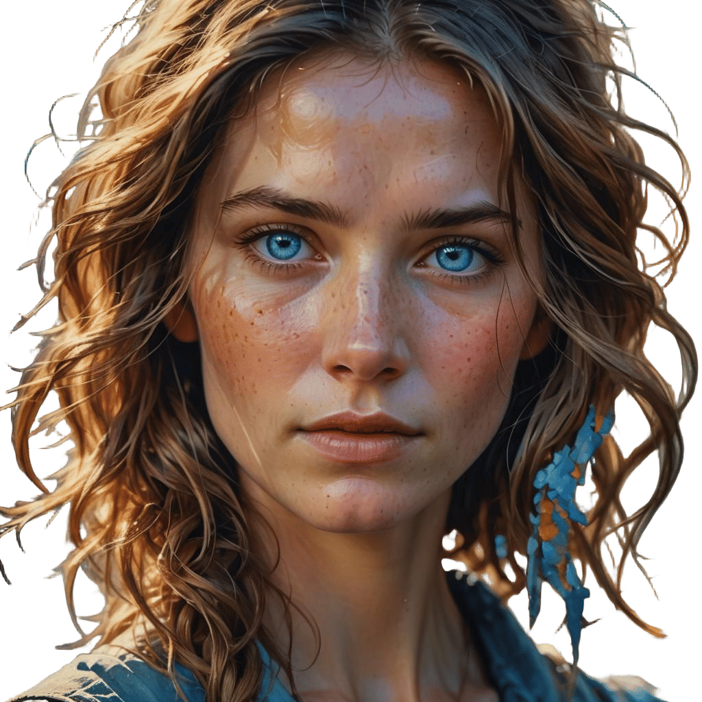 Detailed Portrait of a 30-Year-Old Woman