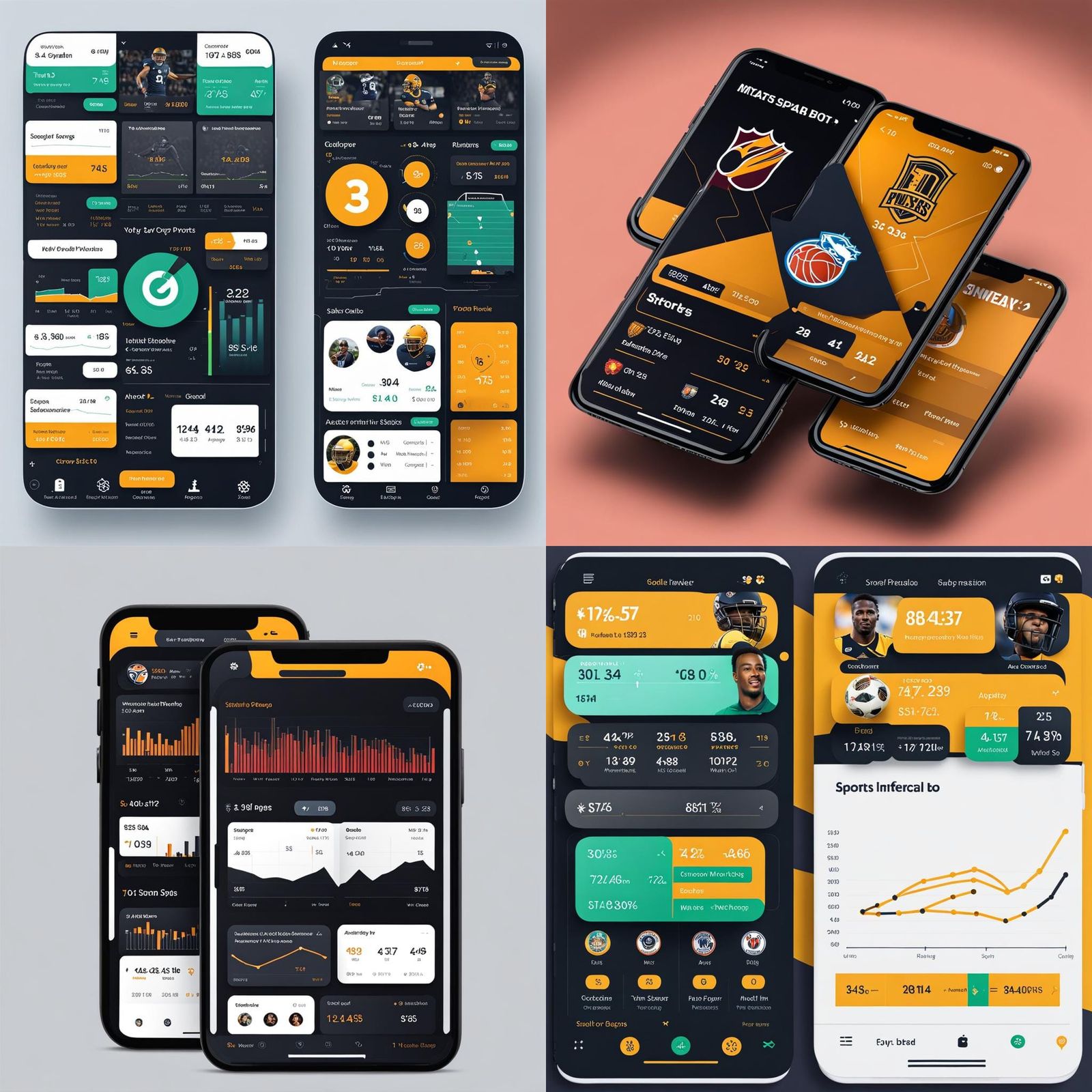 Sports Chatbot Mobile App Interface Design