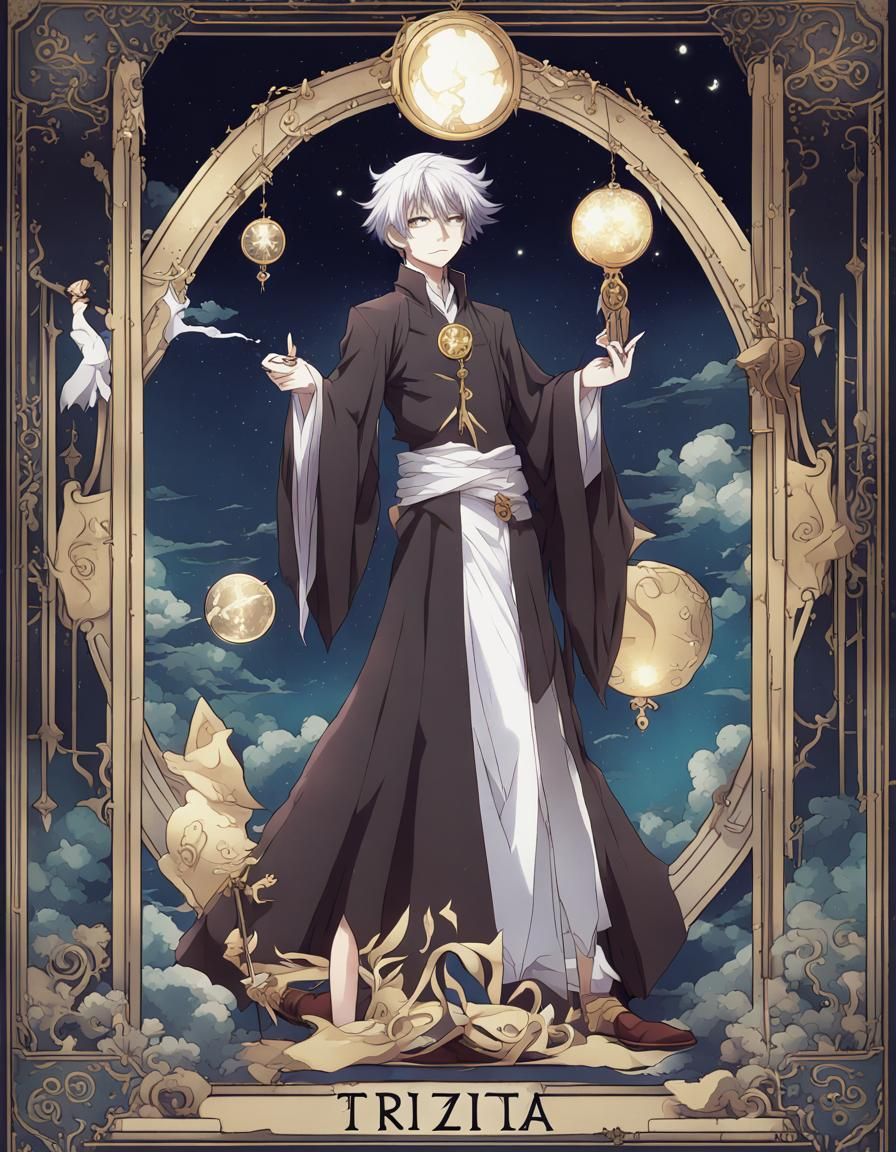 The Magician Tarot Card in Anime Style
