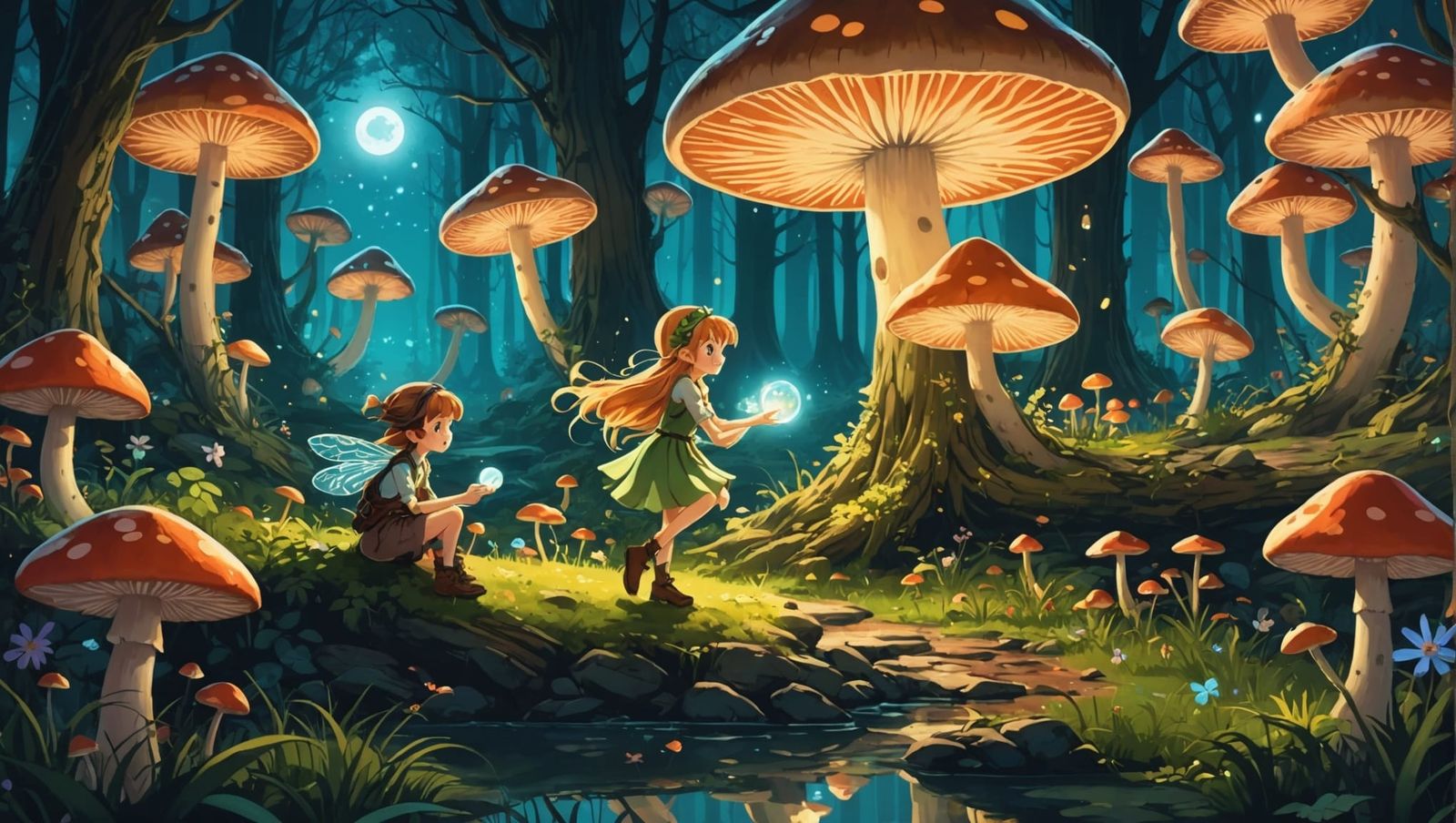 Enchanted Fairy Glade in Anime Style