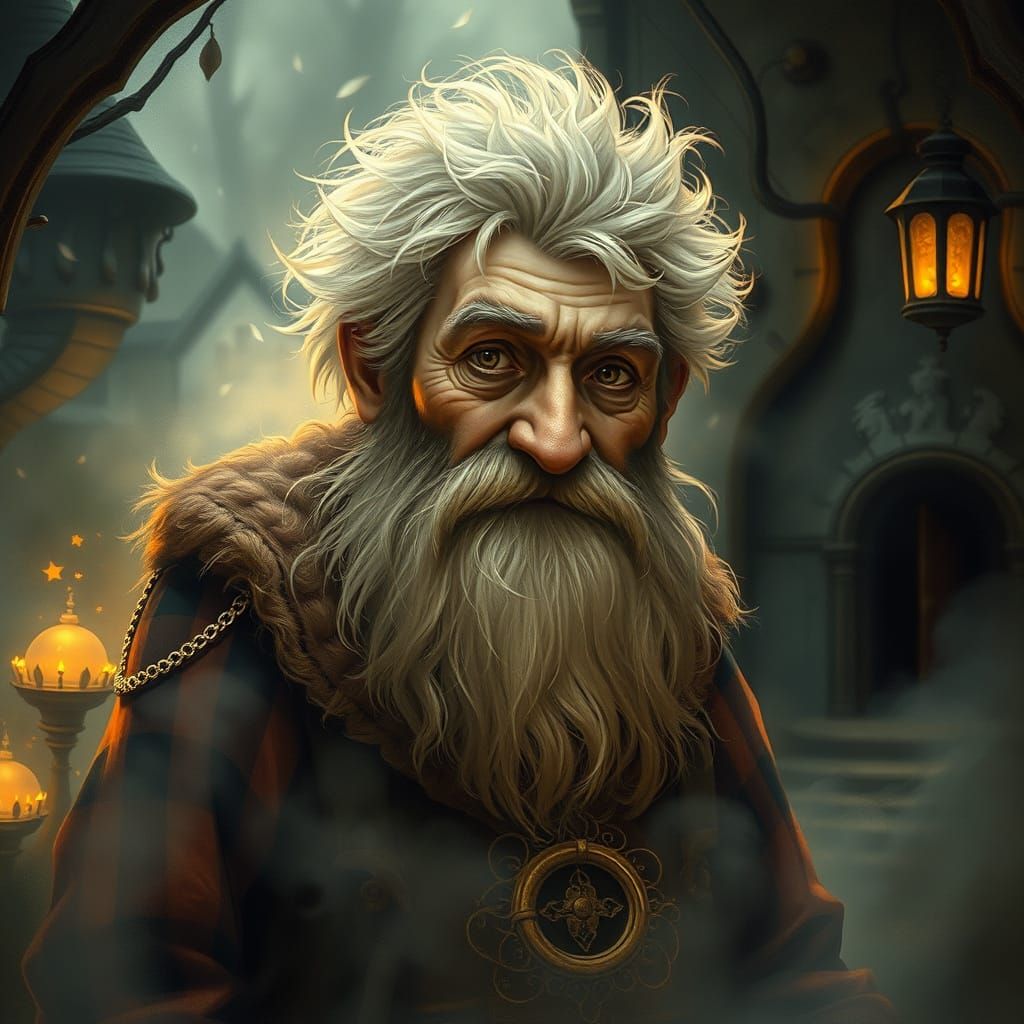 a short, square-built old fellow