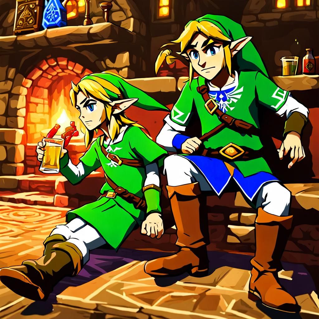 Zelda Drunk Before Link: Humorous Scene