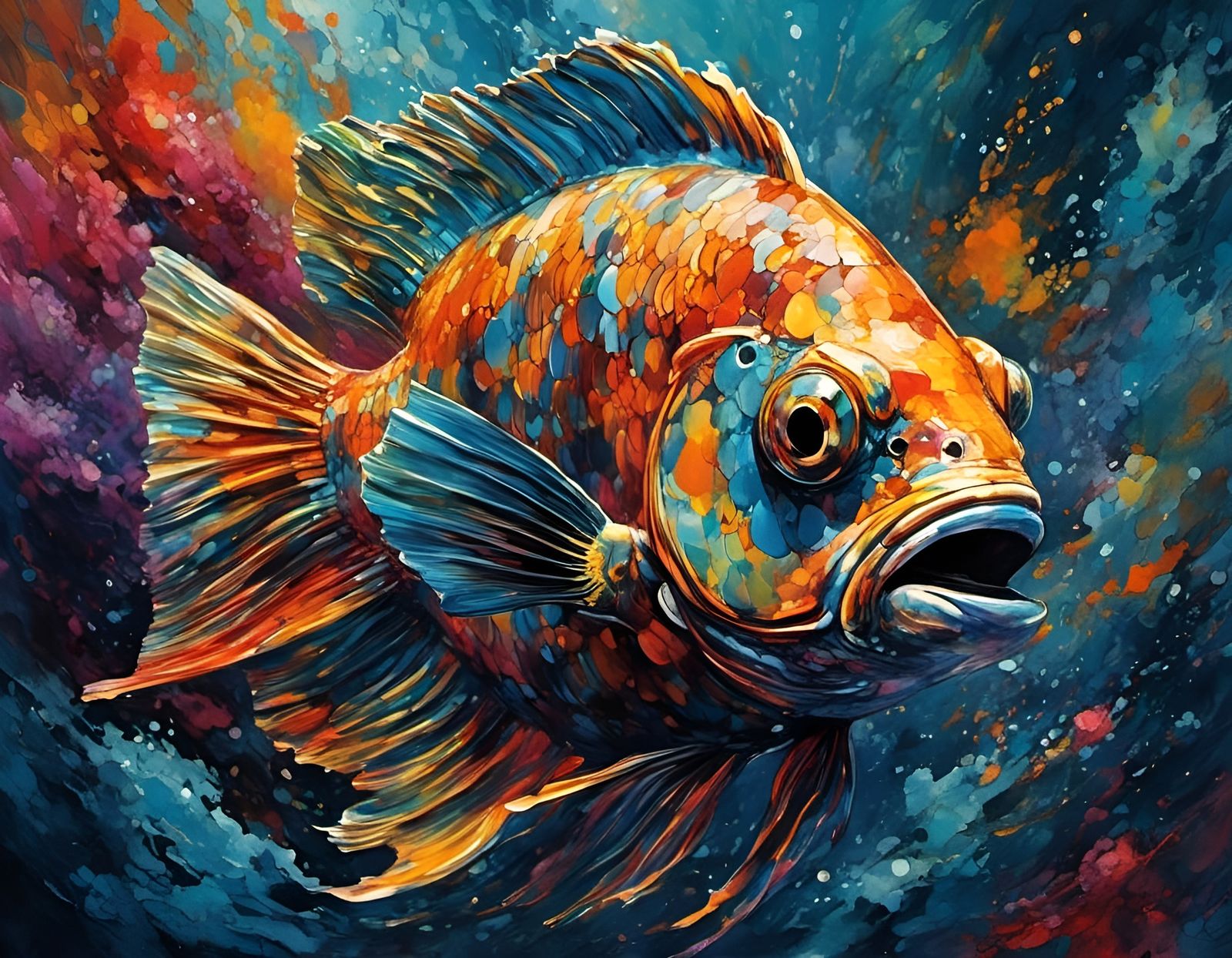 The most colorful fish live in the coral reef