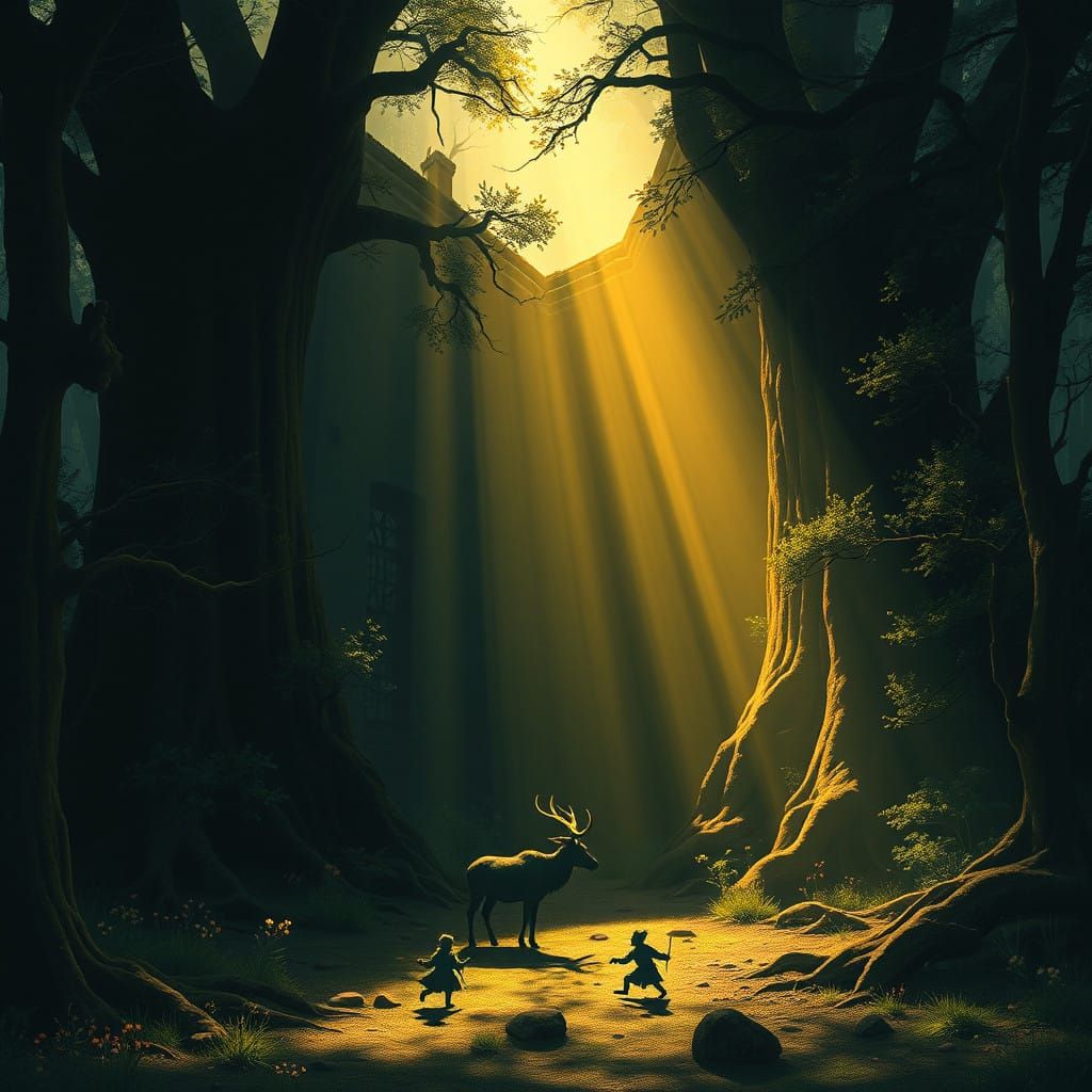 Enchanted Forest Under Ancient Tree