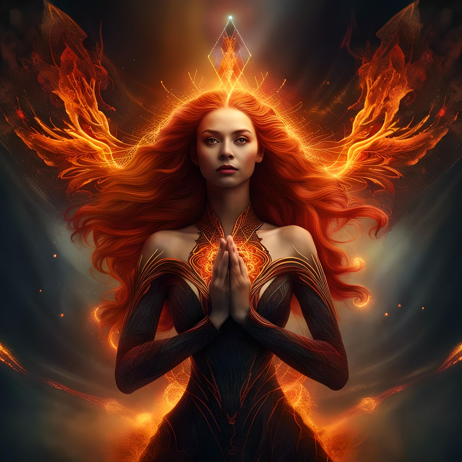 Dark Phoenix Lady with Elemental Magic
