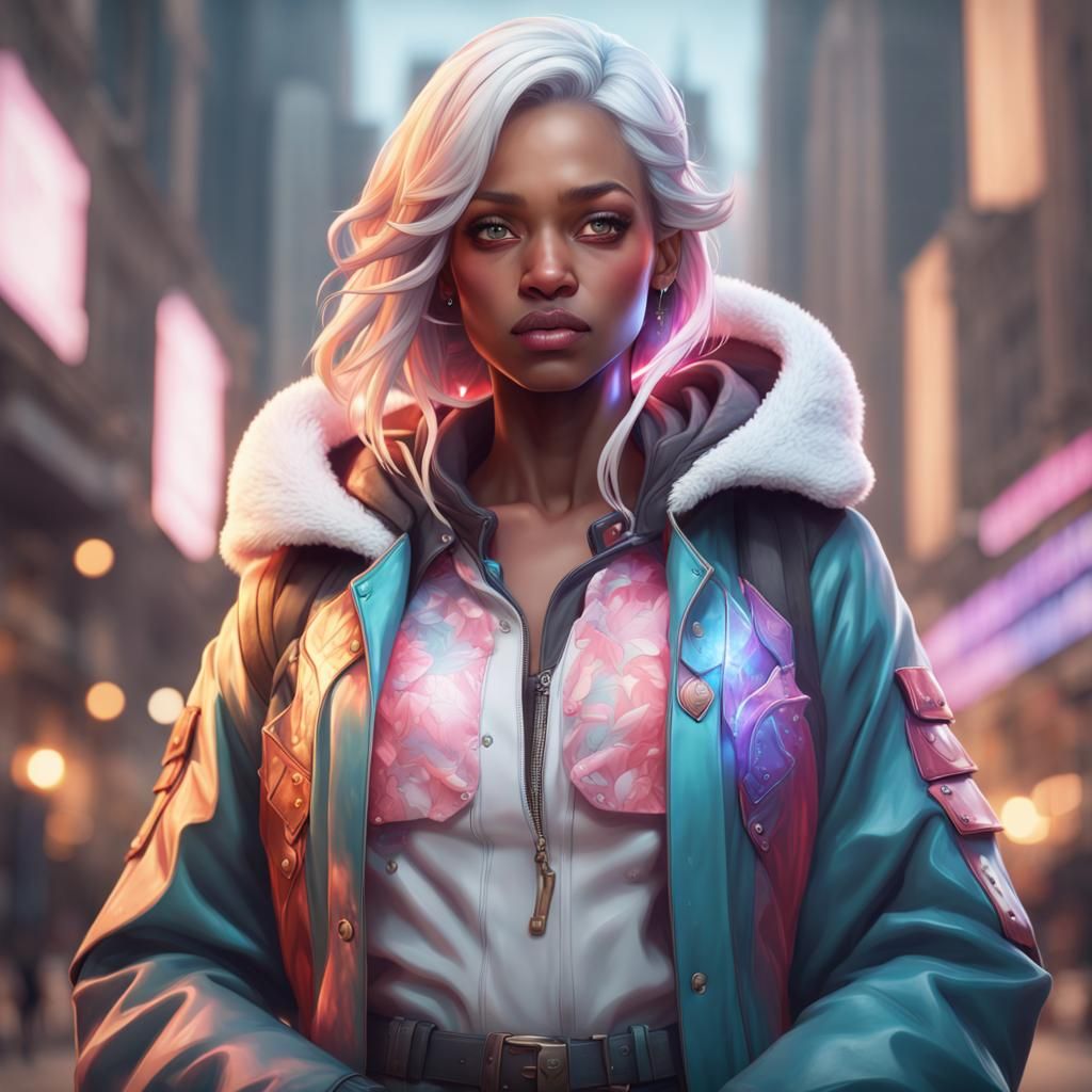 Marshmallow Portrait in Hyperdetailed Digital Art Style