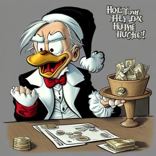 Scrooge McDuck Saying 'Bah Humbug!'