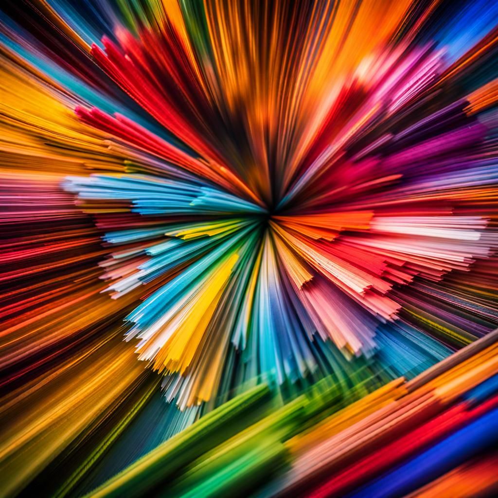 Abstract Composition with Vibrant Colors and Gradients