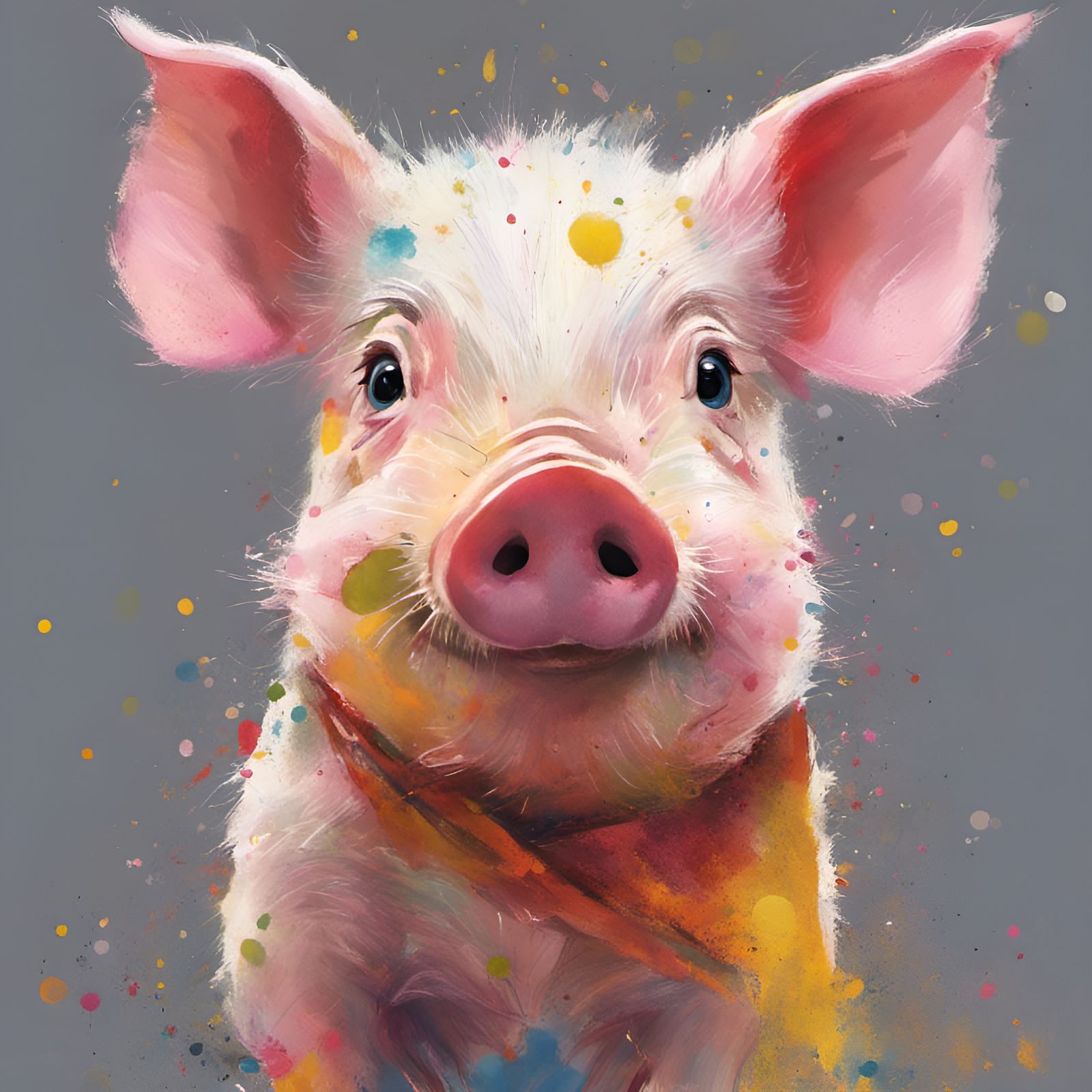 Piglet Illustration in Yvonne Coomber Style