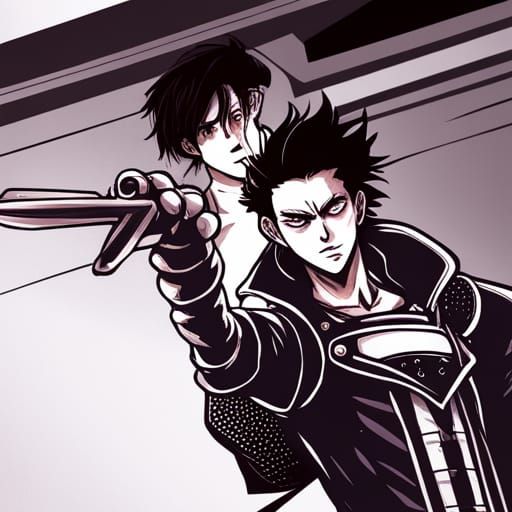 Edward Scissorhands in Anime Style