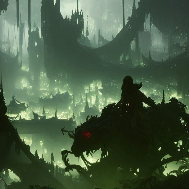 Dark Fantasy Corrupted Forest in 8K Resolution