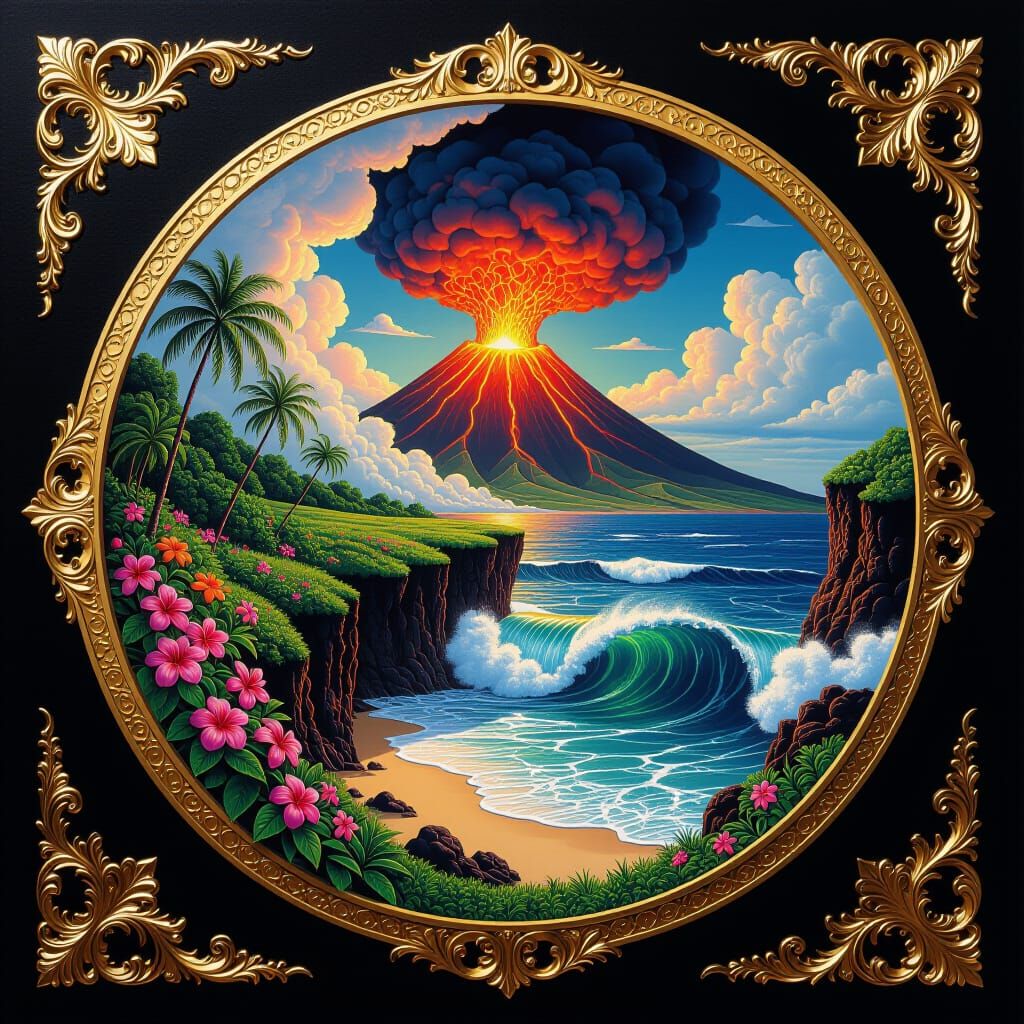 Yin-Yang of Nature: A Hyperrealistic Landscape