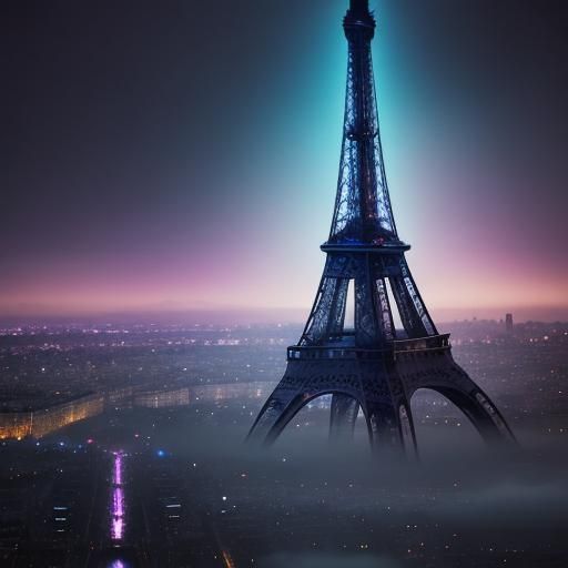 Magical Eiffel Tower in Dreamy Parisian Cityscape