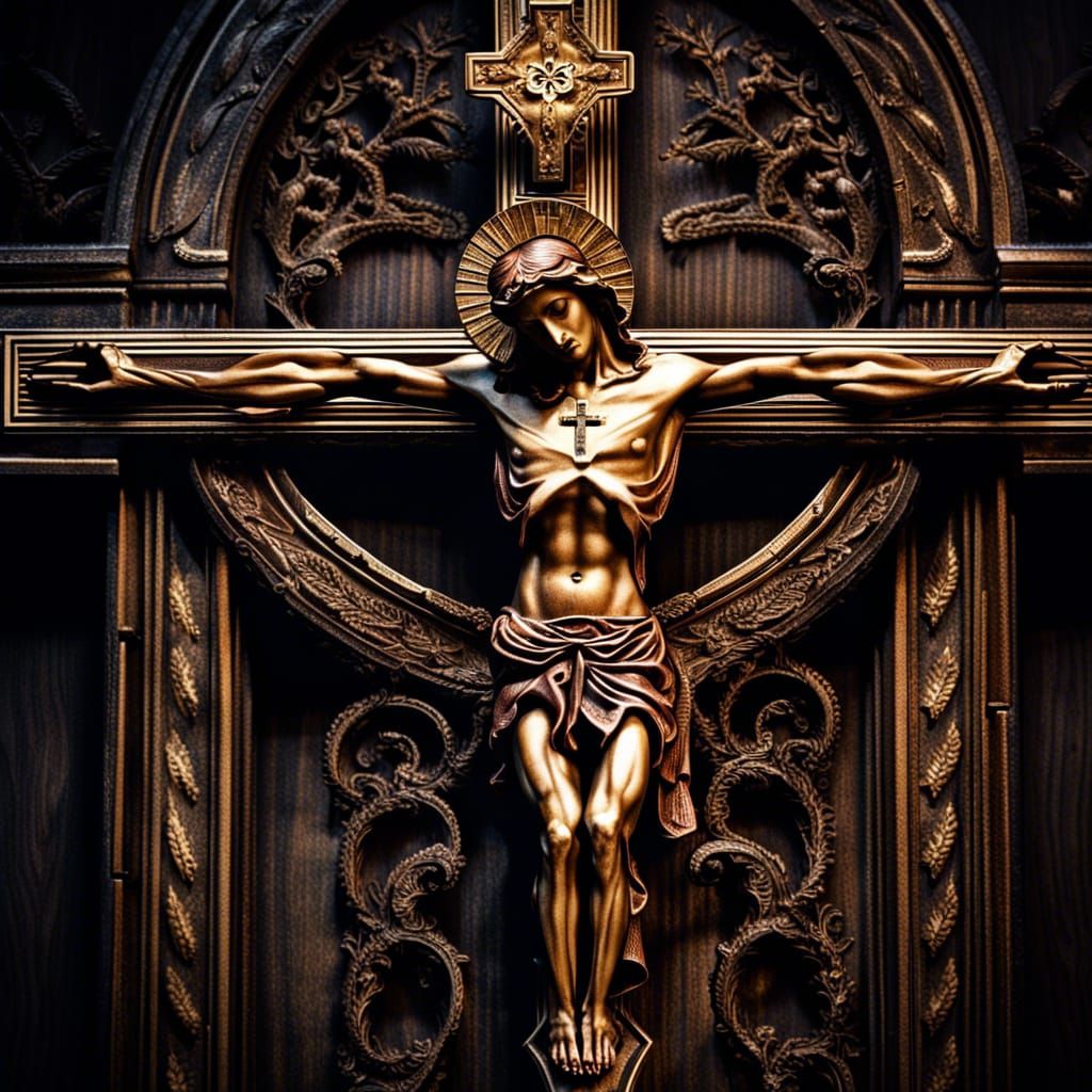 Hyperrealistic Crucifix in High Definition