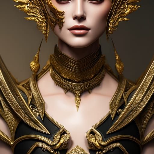 Undead Samurai Woman in Dark Fantasy Style