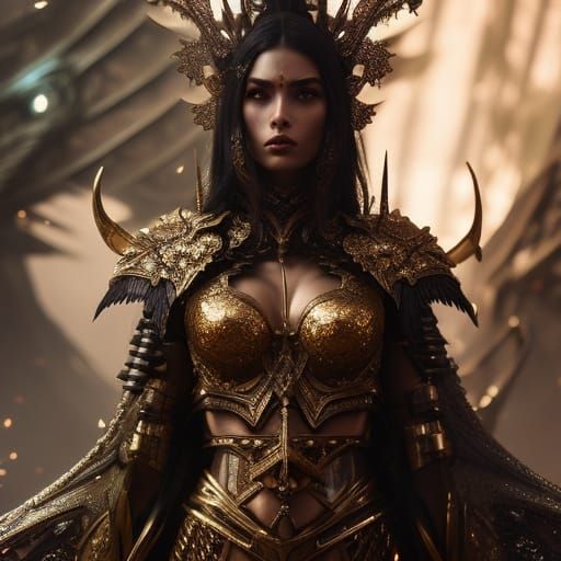 Undead Samurai Woman in Dark Fantasy Style