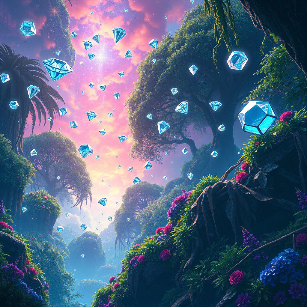 Diamonds Rain in a Mystical Realm