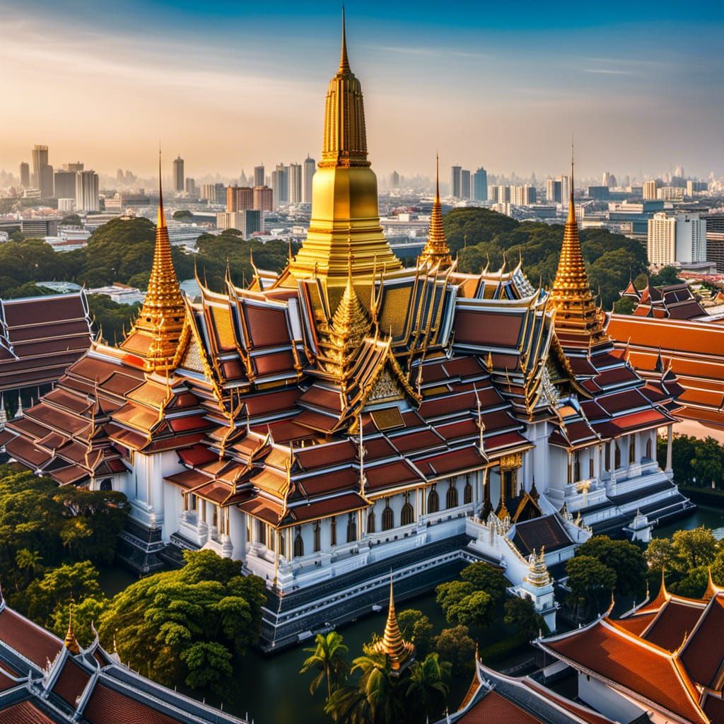 Aerial View of The Grand Palace, Bangkok