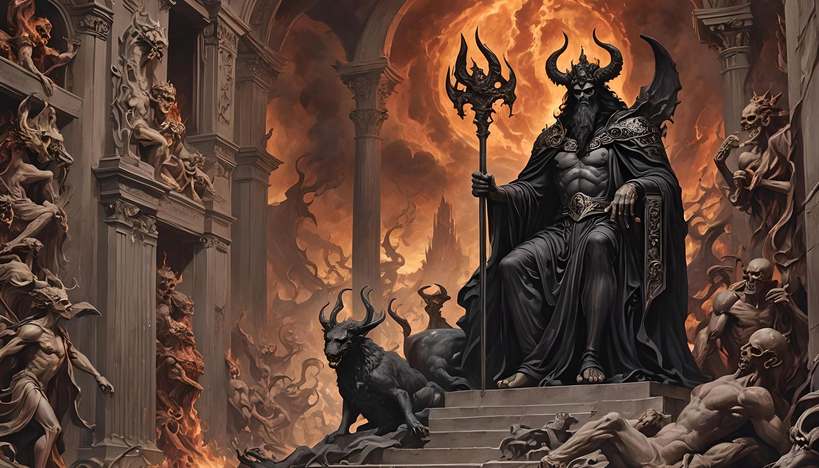 Hades Guarding the Gates of Hell
