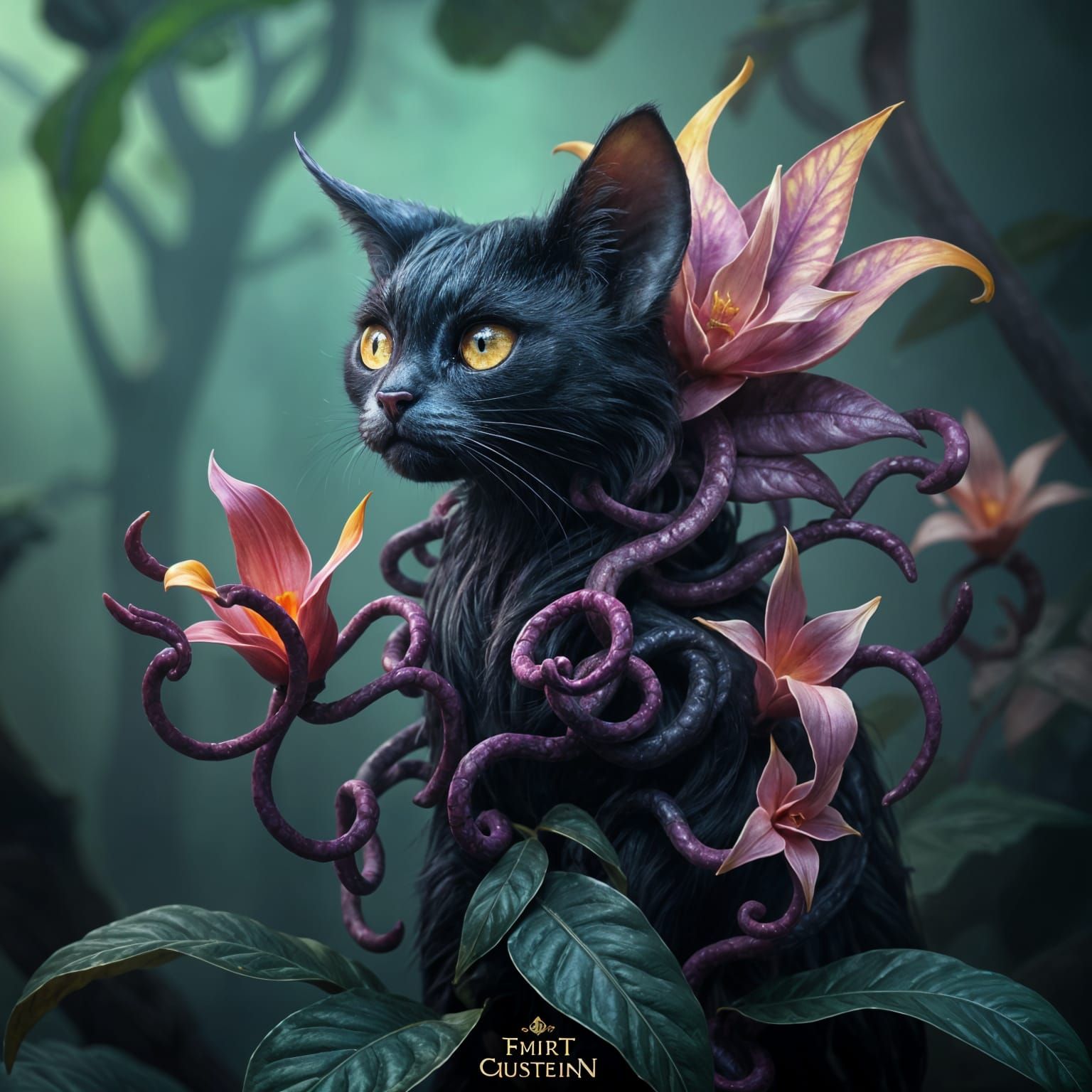 Surreal Plantimal Goddess in Dark Fantasy Art