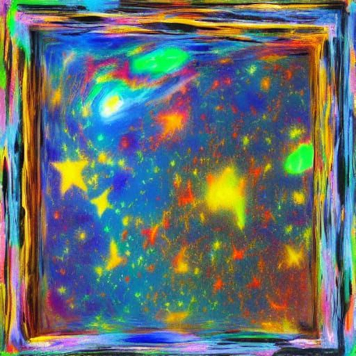 Cat Door in Deep Space: A Surreal Digital Art