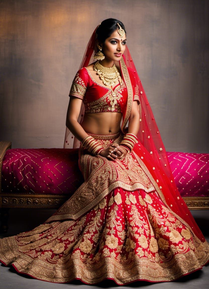 Beautiful Indian Bride Portrait on Wedding Day