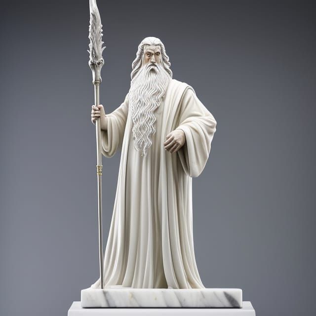 Gandalf as a Roman Marble Statue