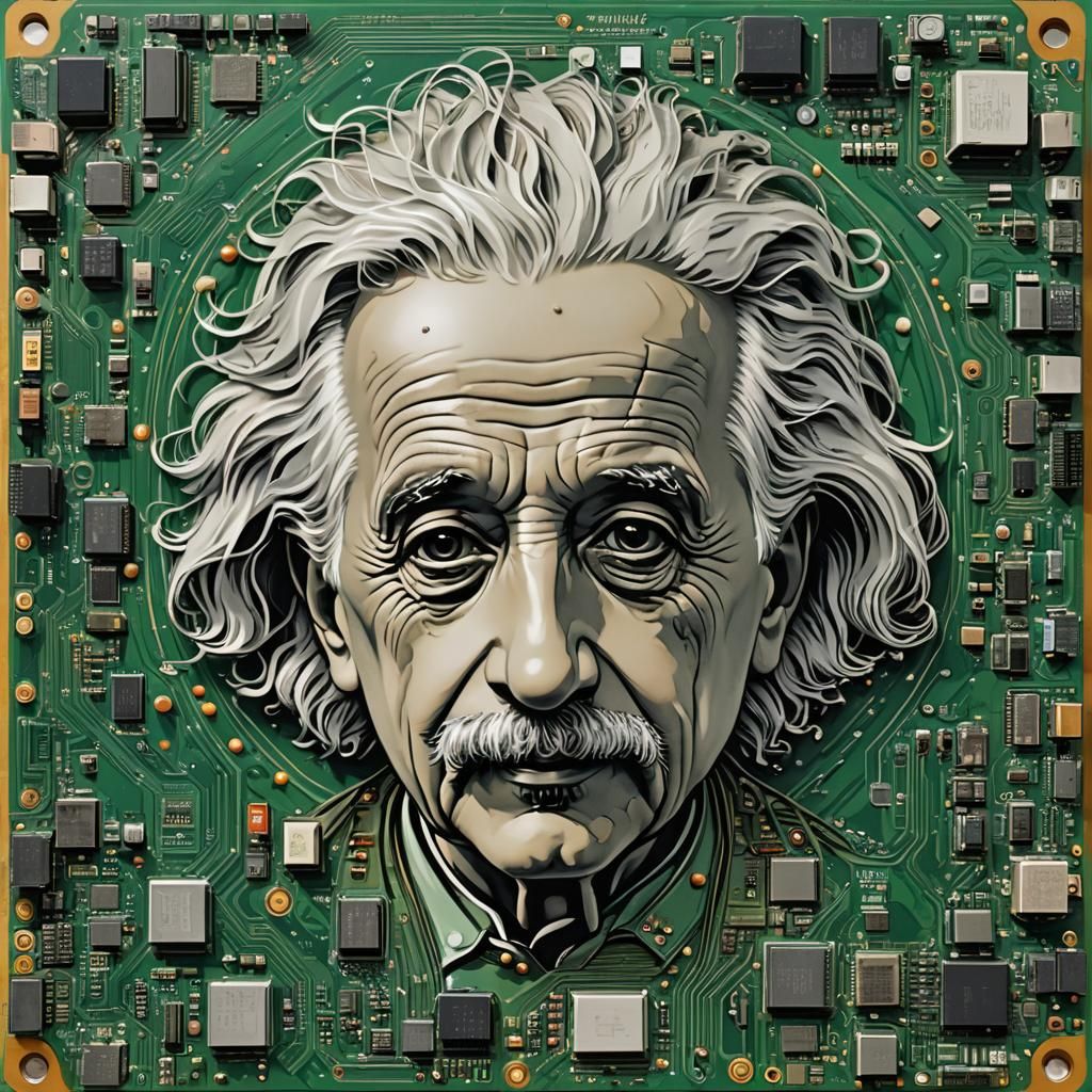Albert Einstein’s scary organic motherboard!