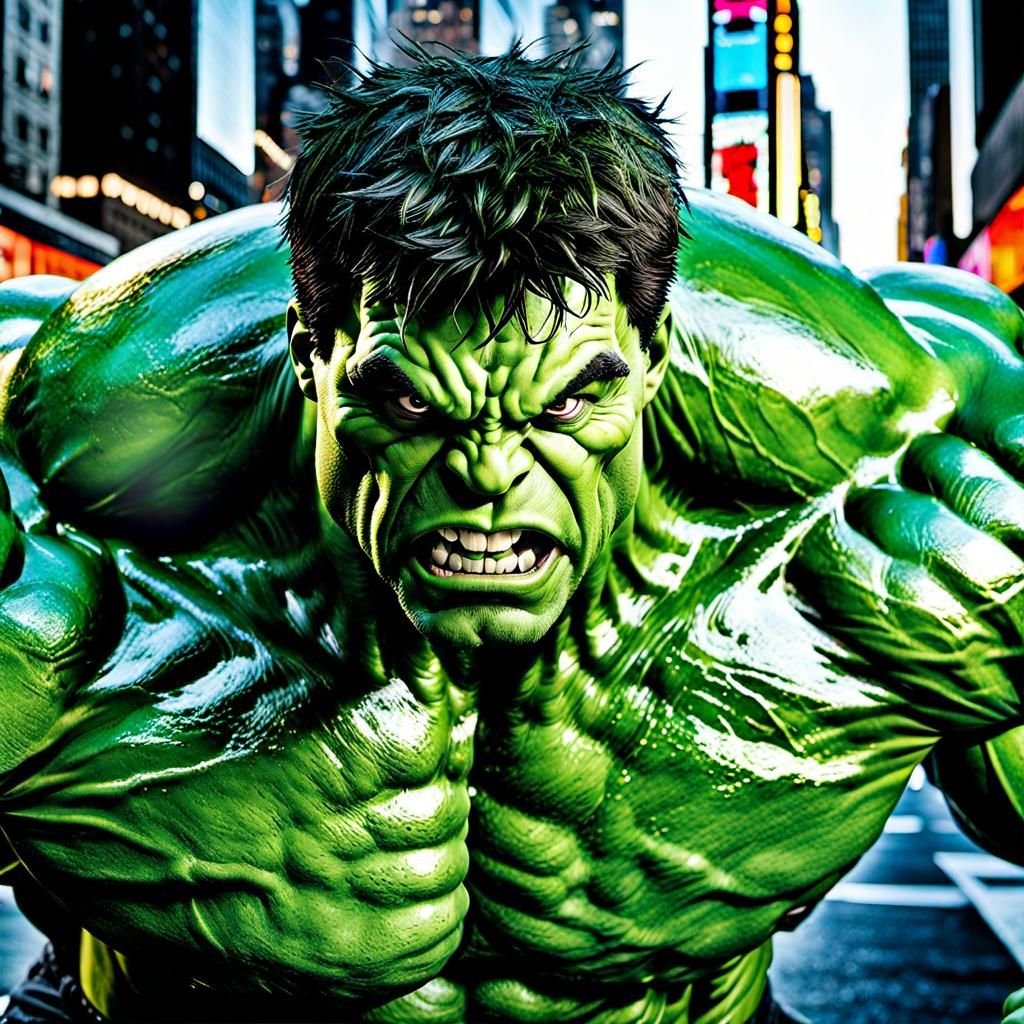 Hulk Battles in New York: Conceptual Splash Art