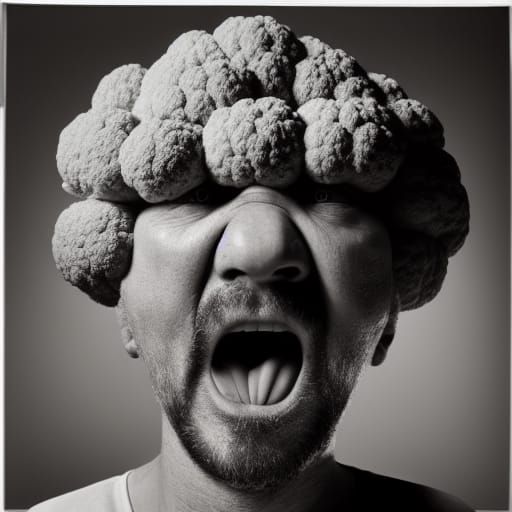 Celestial God Levitates Broccoli Meatwad: Hyperrealistic Por...