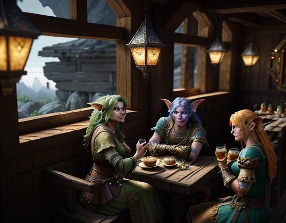 Goblin Cocktail Hour: 3D Game Cinematic Scene